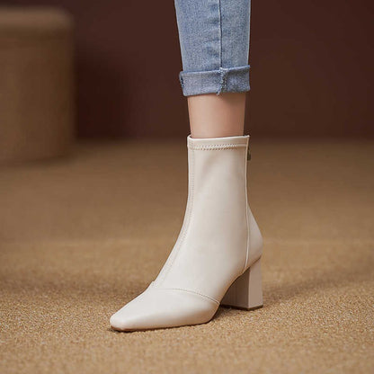 Bottes Victoria Back Zipper Velvet Skinny