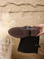 Bottes Chevalier Isabelle Cross Belt - Retro Mid Heel