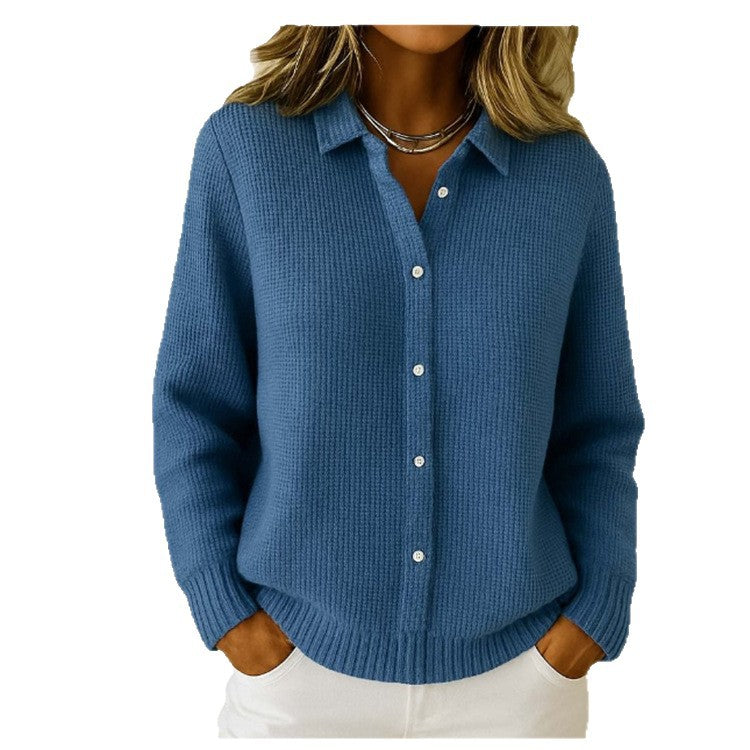 Cardigan Boutonné Col Revers