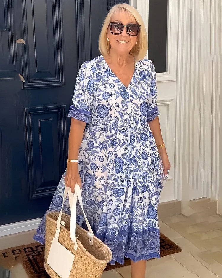 Robe d'été midi élégante pour un look décontracté Feroval