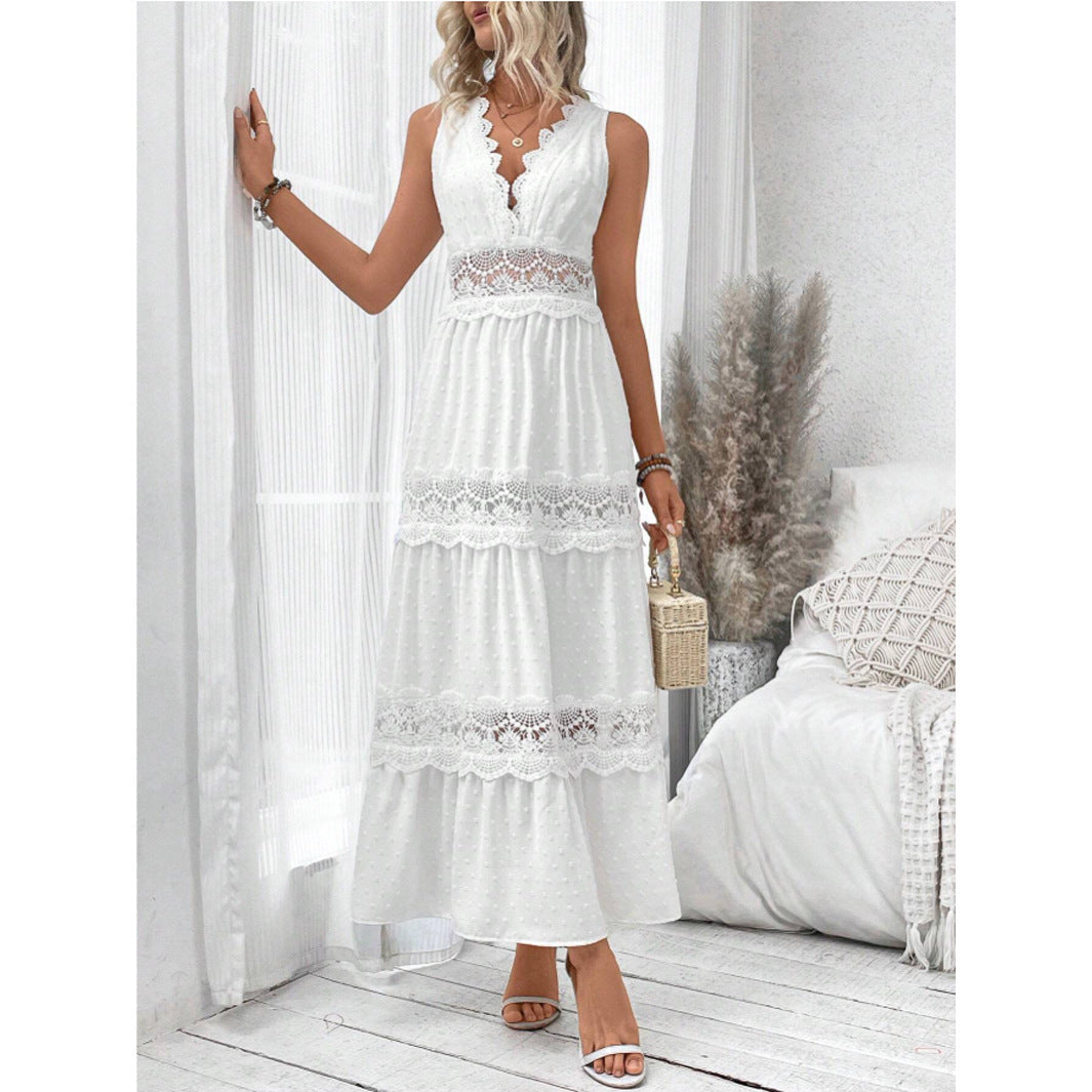 Robe Bohème Romantique - Longue Blanche en Dentelle