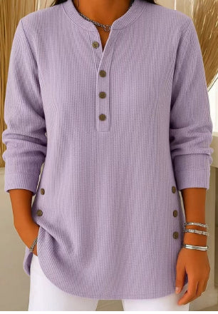 Pull Chemise Col V Uni