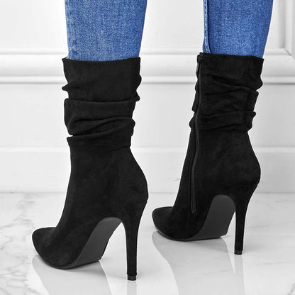 Bottes à talons aiguilles à volants