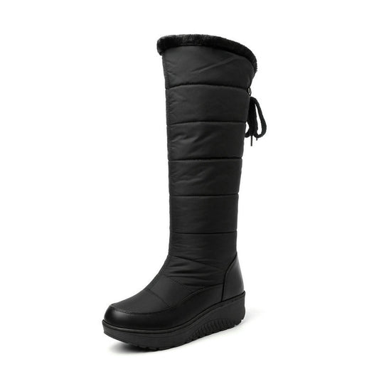 Botte de neige mi-mollet en coton douillet