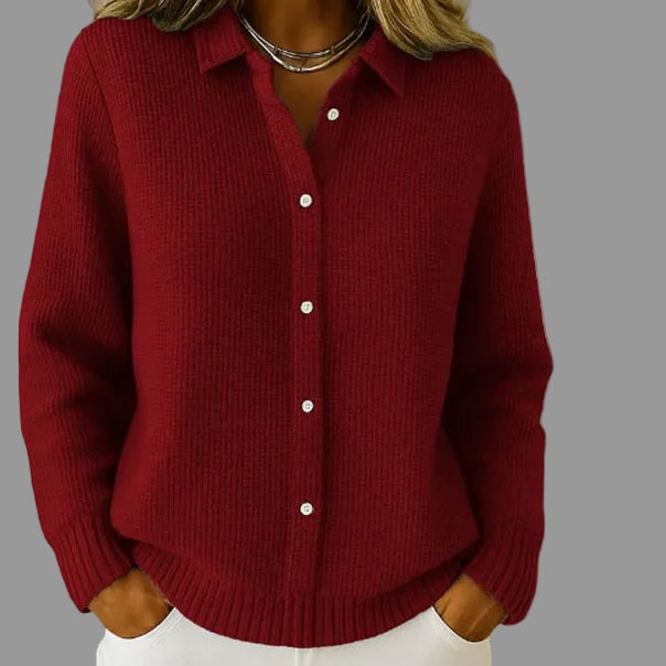 Cardigan Boutonné Col Revers