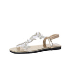 Sandales Plates à Bout Ouvert - Motif Papillon Strass Feroval