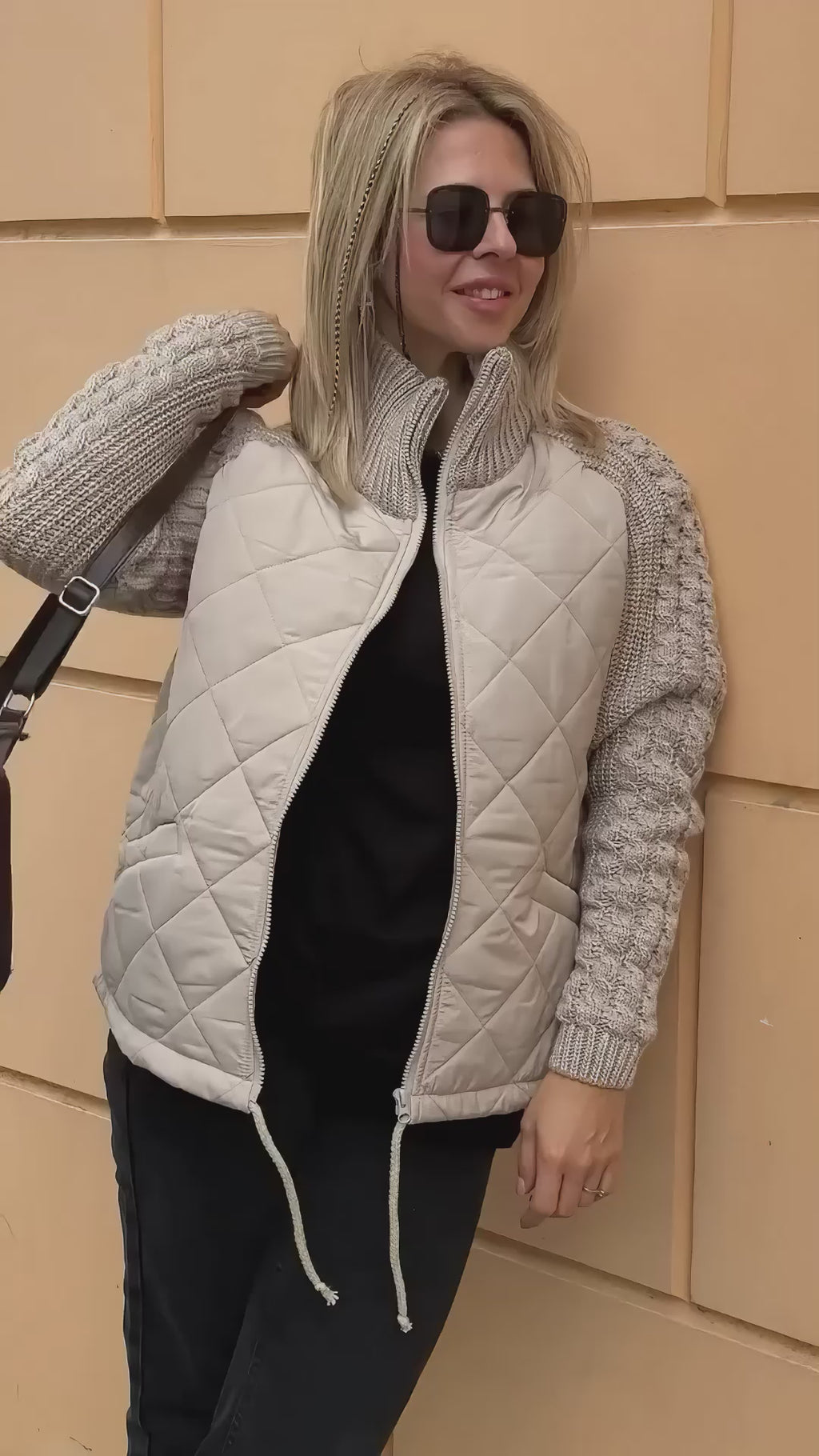 Doudoune en coton rembourré à col montant