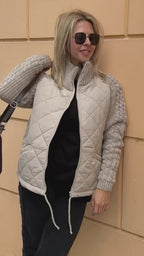 Doudoune en coton rembourré à col montant